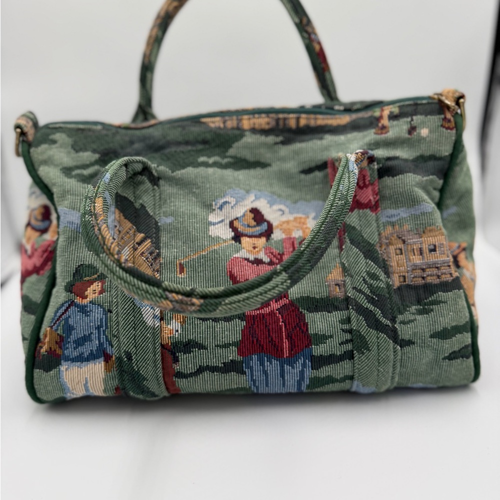 Vintage Holdings Golf Tapestry Duffel Toiletry Bag